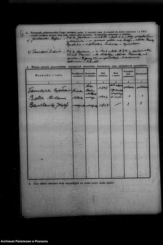 Obraz 12 z jednostki "Kwestionariusz Parowej Przędzalni Włosia i Mechanicznej Tkalni Pasów Parcianych St. Jaskowskiego w Rawiczu"