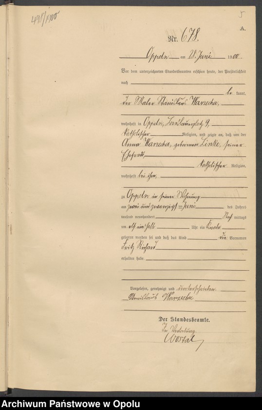 image.from.unit.number "[Księga urodzeń za rok 1900 Opole nr 675-1393]"