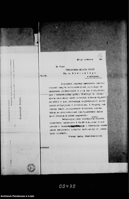 Obraz 20 z jednostki "Akta dotyczące profanacji grobów dokonanych przez żołnierzy"