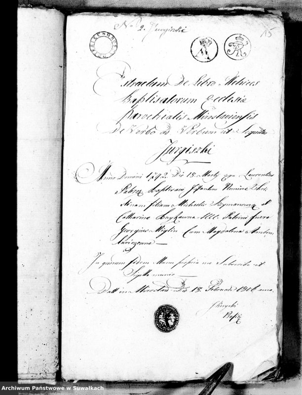 image.from.unit.number "Metryki Zaślubionych Gminy Mirosławskiej z Roku 1816"