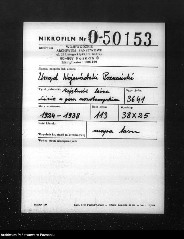 Obraz 2 z jednostki "Majętność leśna Linie w powiecie nowotomyskim"