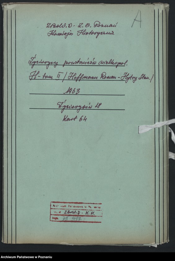 Obraz 7 z jednostki "Życiorysy powstańców wielkopolskich: H - tom ll /Hoffmann Roman - Hytry Stanisław/."