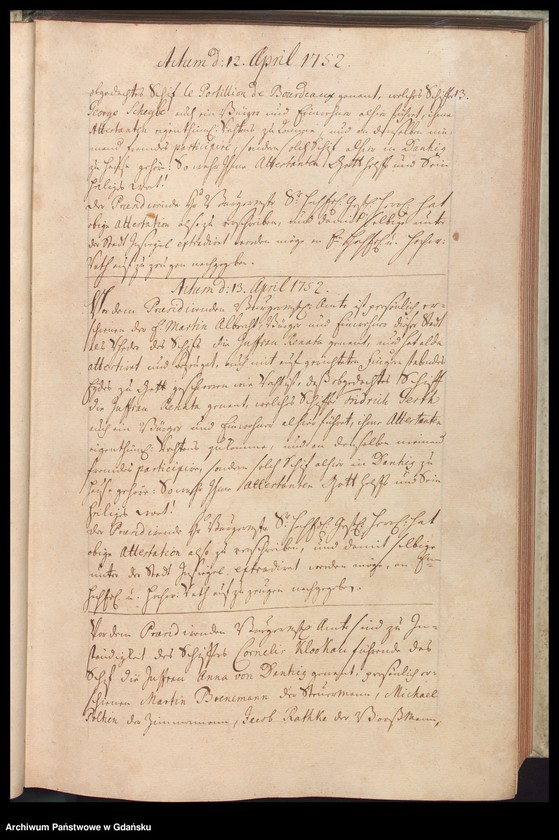 image.from.unit.number "Acta coram officio […] Johannis Wahl Praeconsulis ac Praesidis cuius vices gessit […] Praeconsul Nathanael Godofredus Ferber [15.III.1752-12.III.1753] […] Praesidis ac Fisci Administratoris [19.IV.1752-6.III.1753] /2 indeksy/"