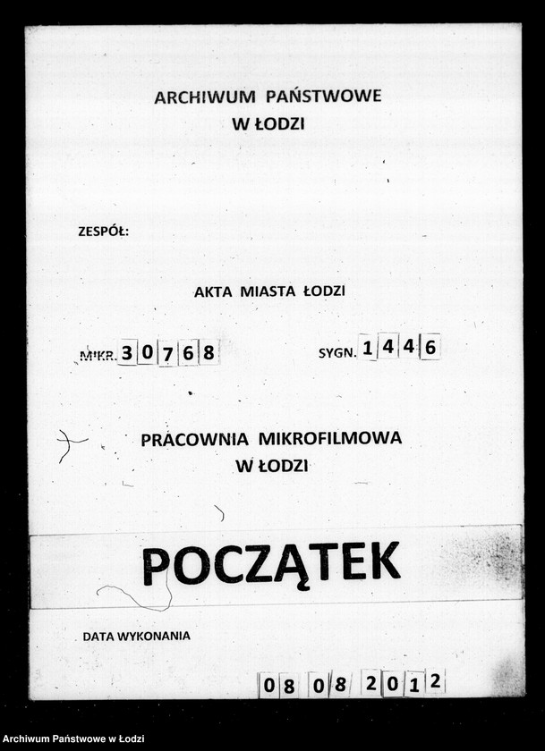 Obraz 1 z jednostki "Regestr przychodu i wydatku funduszów przechodnich i depozytowych kasy ekonomicznej m. Łodzi na r. 1858"