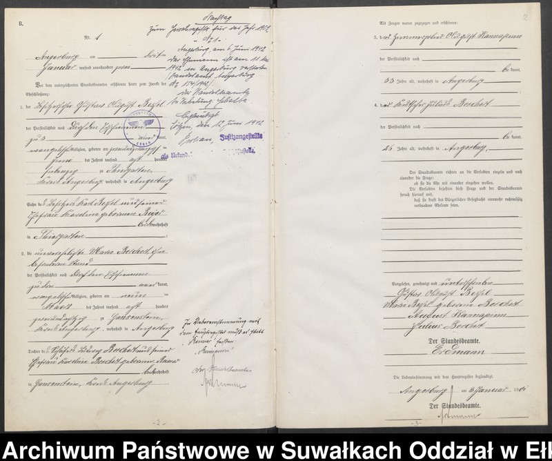 image.from.unit.number "Heiraths-Neben-Register des Preussischen Standes-Amtes Angerburg Kreis Angerburg"