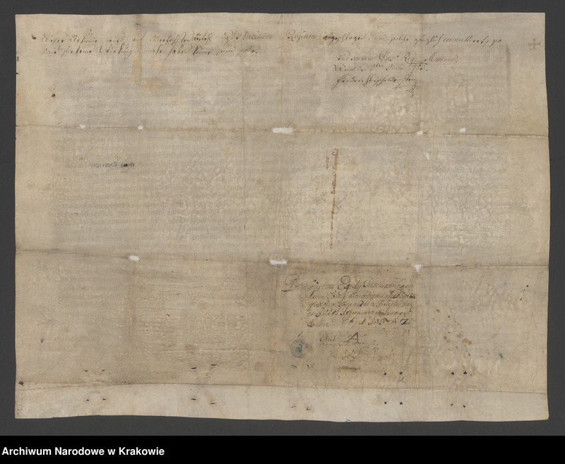 Obraz z jednostki "Idzi, biskup tuskulański, legat na Węgry i Polskę, zatwierdza posiadłości i przywileje nadane klasztorowi tynieckiemu przez króla Bolesława i królową"