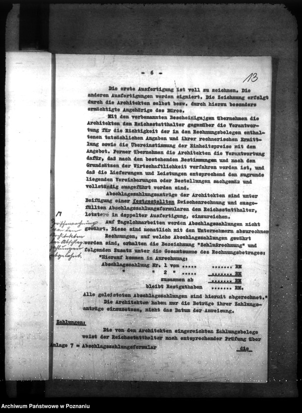 Obraz 17 z jednostki "Verschiedene Berichte über Bauvorhaben"