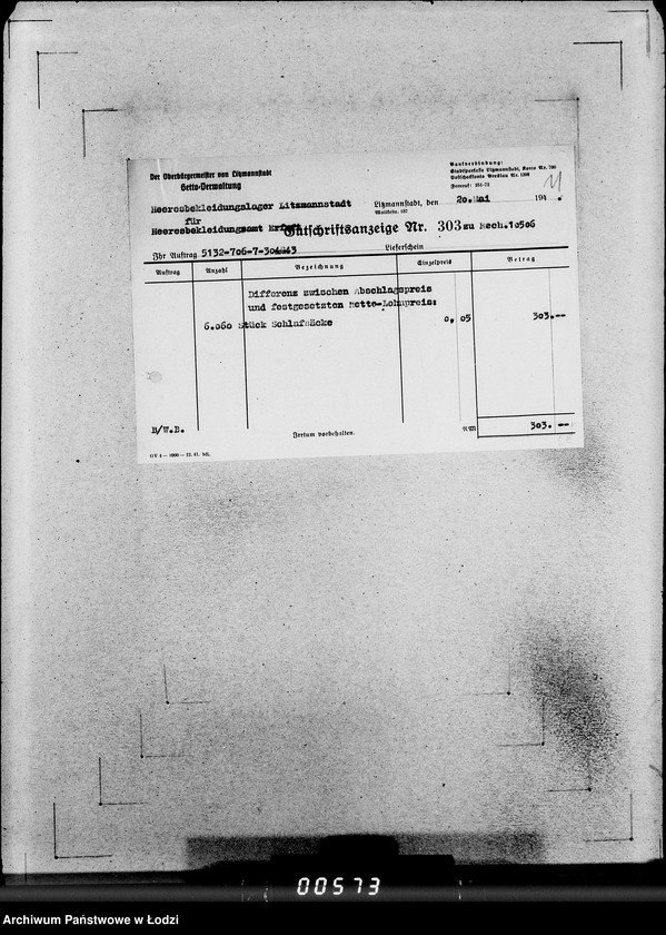 Obraz 16 z jednostki "706 Schlafsäcke. Auslieferung"