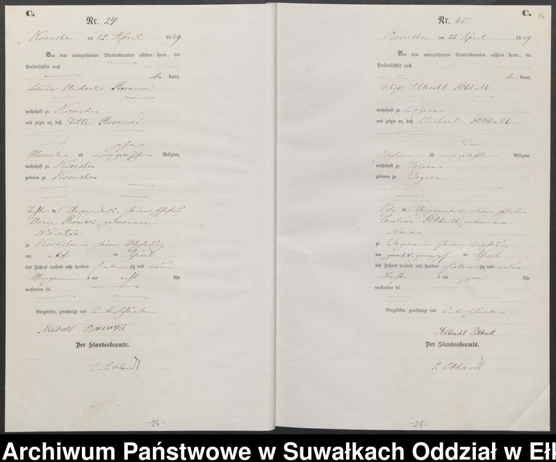 image.from.unit.number "Sterbe-Haupt-Register des Königlich Preussischen Standes-Amtes Belzonzen Kreis Johannisburg"