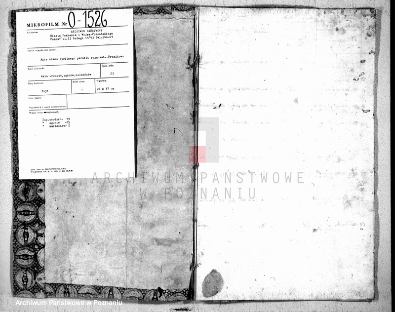 Obraz 2 z jednostki "Duplikat urodzonych, zaślubionych i zmarłych"
