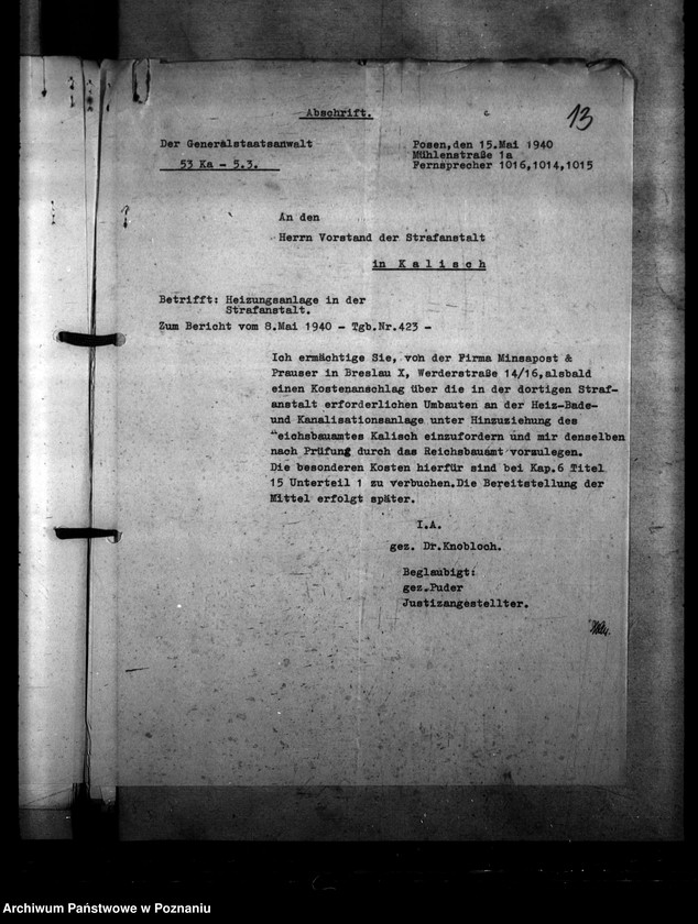 Obraz 17 z jednostki "Haftanstalt - Kalisch"