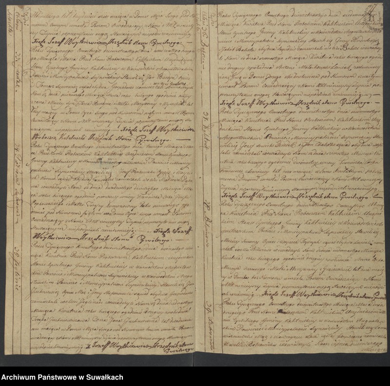 Obraz 8 z jednostki "Akta Zeszłych Gminy Kaletnickiey, od 1-go Stycznia Roku 1819 r. do ostatniego dnia Grudnia tegoż Roku"
