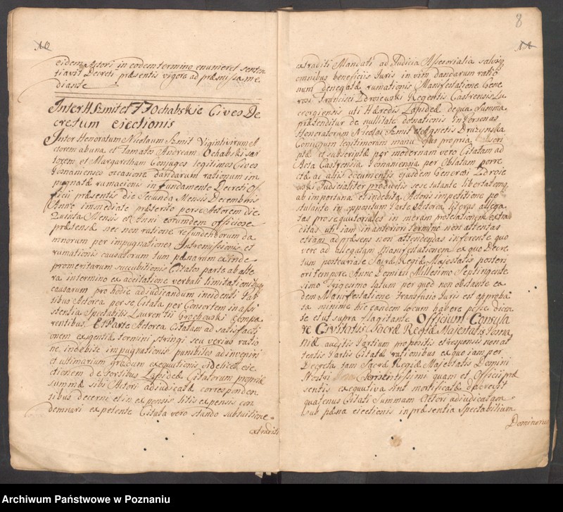 Obraz 10 z jednostki "Liber actorum officii consularis civitatis Posnaniae.  Protocollum anni 1738, tum 1739 et 1740."