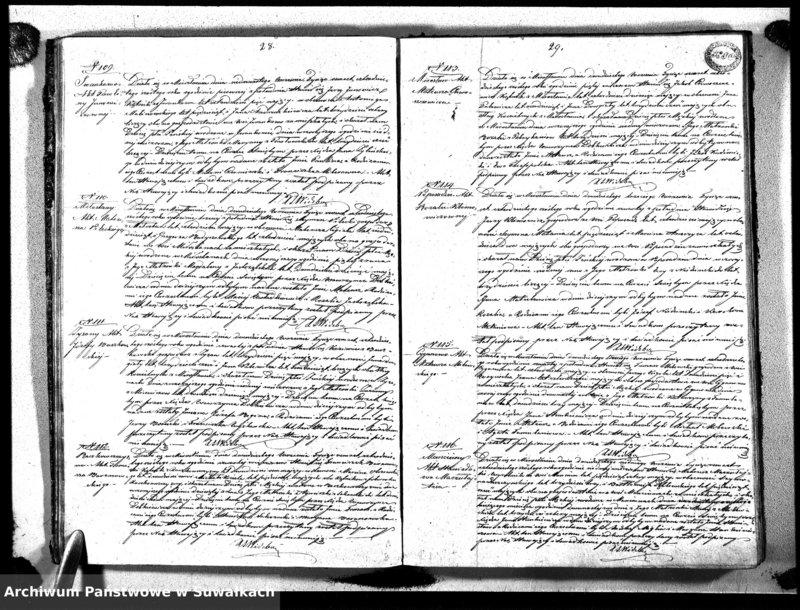 image.from.unit.number "Księga Duplikat Aktów Urodzonych, Umarłych i Zaślubionych sporządzony na Rok 1846 Mirosław"