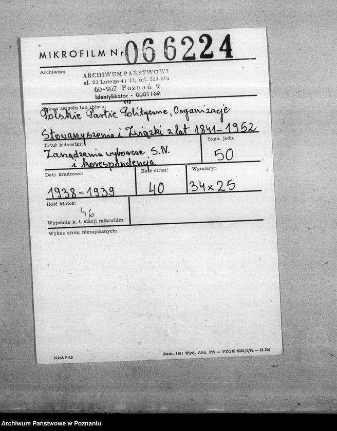 image.from.unit.number "Zarządzenia wyborcze Stronnictwa Narodowego i korespondencja"