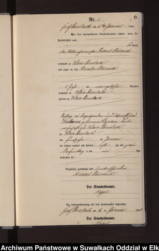 image.from.unit.number "Sterbe-Neben-Register des Preussischen Standes-Amtes Gross Stüerlack Kreis Loetzen"