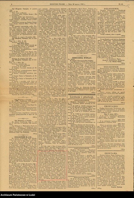 Obraz 14 z jednostki "Ch. Przybylski i S-ka – tkalnia zarobkowa w Bełchatowie"