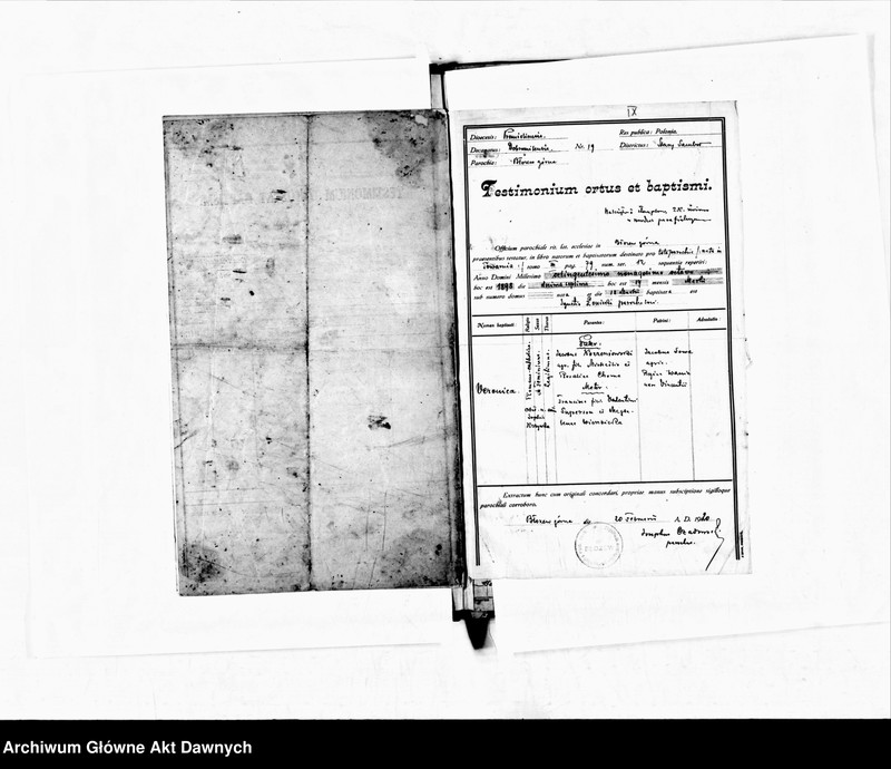 image.from.unit.number "Parafia: Bednarówka. Dekanat: Stanisławów. Księga metrykalna urodzeń dla całej parafii: Bednarówka, Bredheim, Glinki, Kubajówka, Majdan Średni, Łomadzyn, Siedliska."