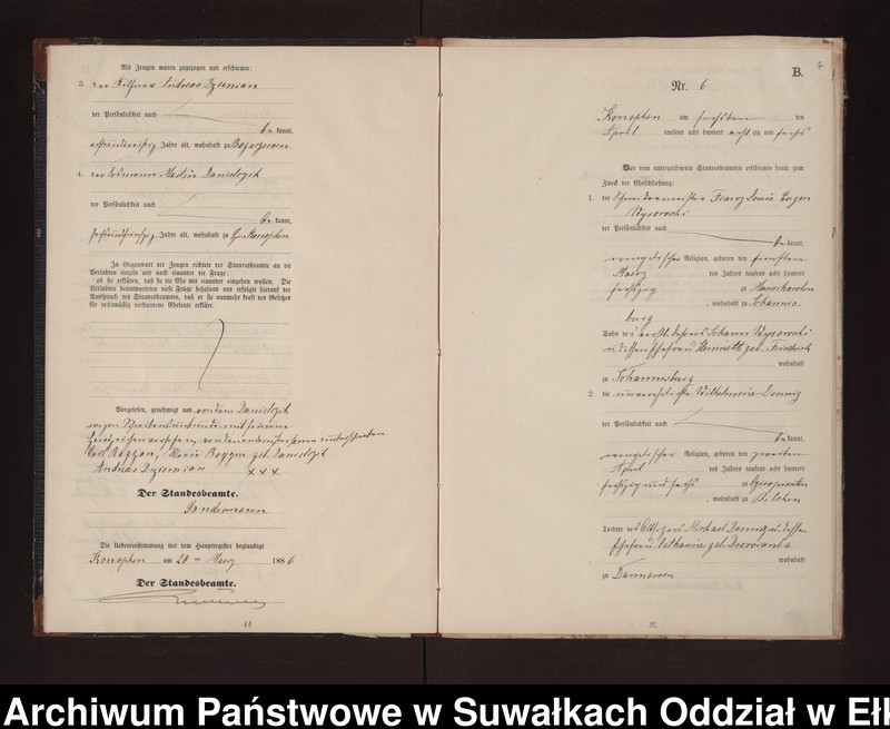 image.from.unit.number "Heiraths-Neben-Register des Preussischen Standes-Amtes Gr. Konopken Kreis Loetzen"