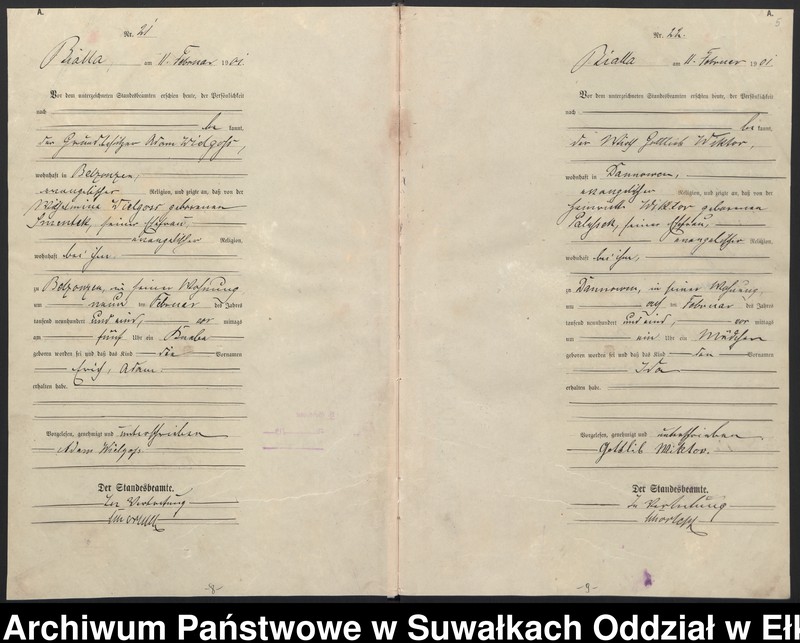 image.from.unit.number "[Geburts-Haupt-Register des Königlichen Preussischen Standes-Amtes Belzonzen Kreis Johannisburg]"