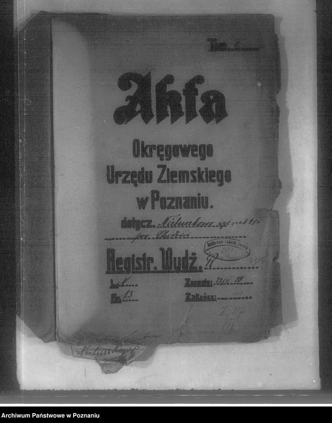 Obraz 4 z jednostki "/Majętność Nietuszkowo powiat chodzieski wyłączenie z art.. 4 i 5/ ustawy o wykonaniu reformy rolnej"