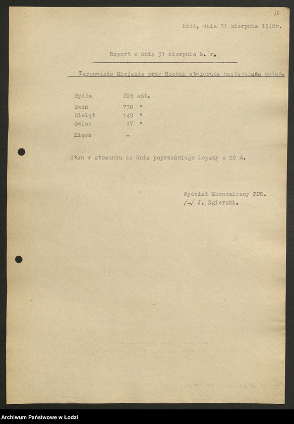 Obraz 11 z jednostki "Dzienne raporty podaży mięsa"