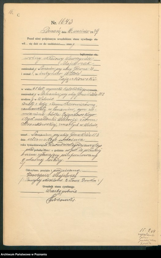 Obraz 18 z jednostki "Księga miejscowa zgonów tom IV [Rejestr główny zgonów]"