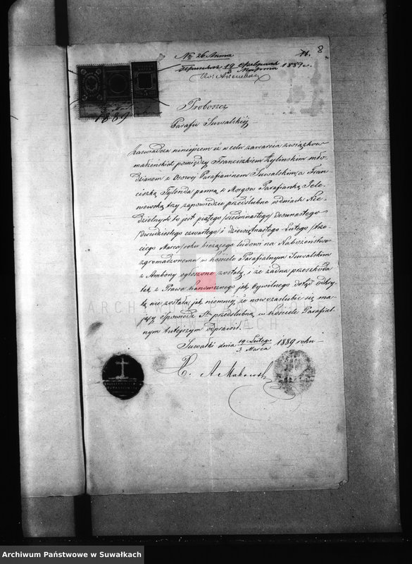 Obraz 12 z jednostki "Dokumenty k aktam brakosočetanîi Jelenievskago Prichoda c 1889 goda."