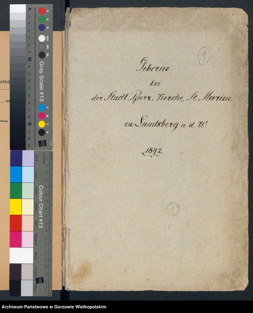 image.from.unit.number "Duplikate der Kirchenbücher der Parochie der Hauptkirche zu Landsberg an der Warthe (zawiera także księgę zgonów Konkordien Kirche z 1842 r.)"