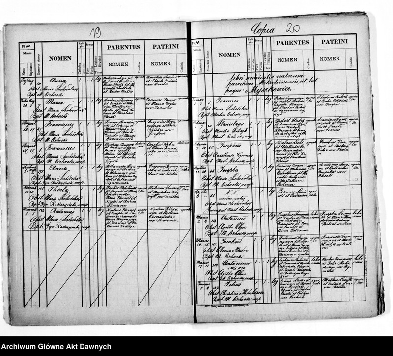 image.from.unit.number "Parafia: Mikulińce. Dekanat: Trembowla. Kopie z ksiąg metrykalnych ur., śl., zg. dla całej parafii (miasto Mikulińce i wsie)."