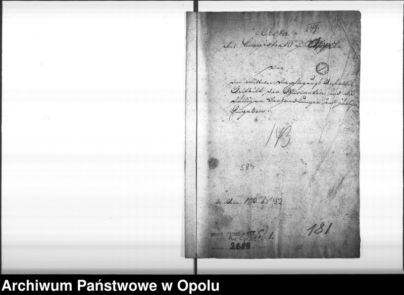 Obraz 4 z jednostki "Acta des Magistrats zu Oppeln von den Wittwen Verpflegungs Anstalten, Beitritt der Officianten, und dissfälligen Verhandlungen und jährlichen Eingaben. de Anno 1776 bis Vol. I"