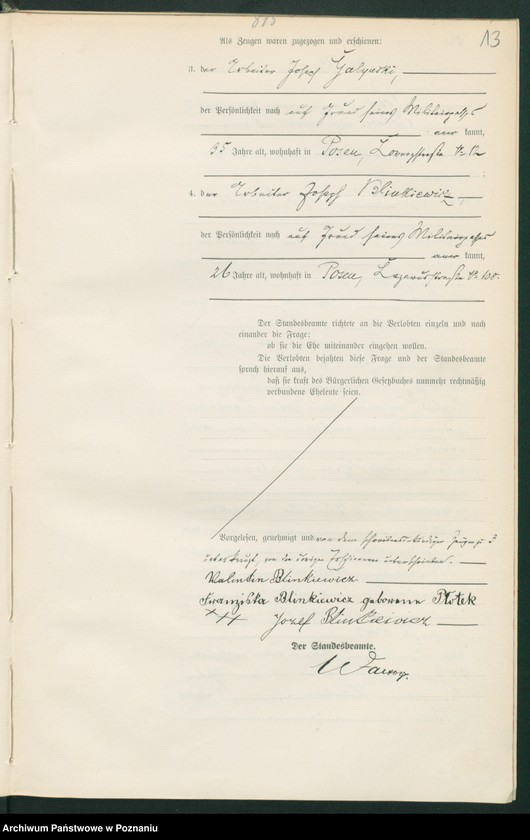 Obraz 14 z jednostki "Księga miejscowa małżeństw tom IV"