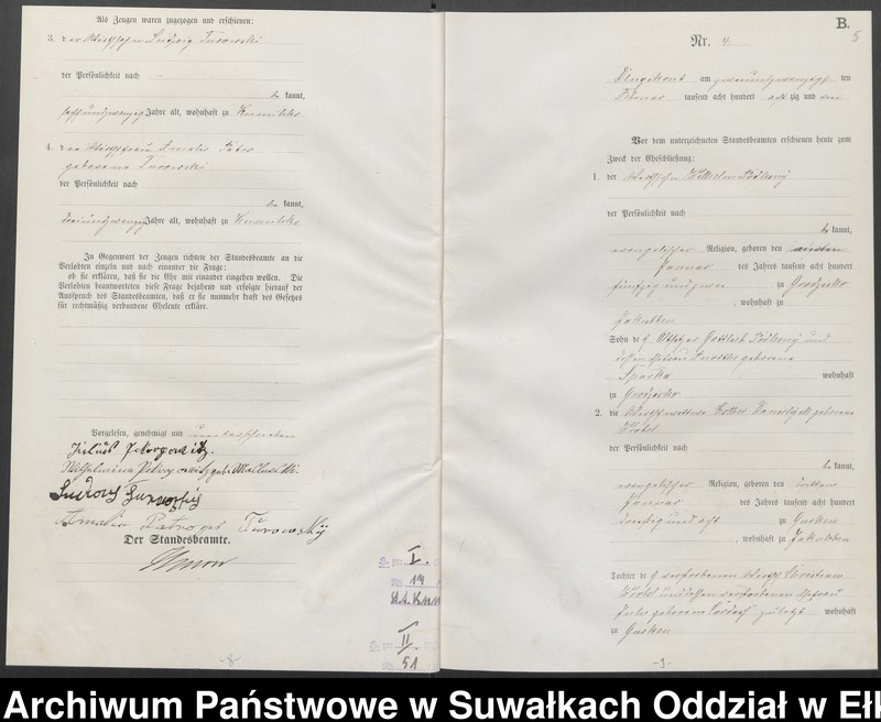 image.from.unit.number "Heiraths-Haupt-Register des Königlichen Preussischen Standes-Amtes Kumilsko Kreis Johannisburg"