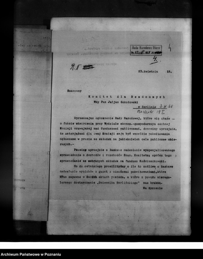 image.from.unit.number "Korespondencja różna, w tym dotycząca funduszów publicznych."