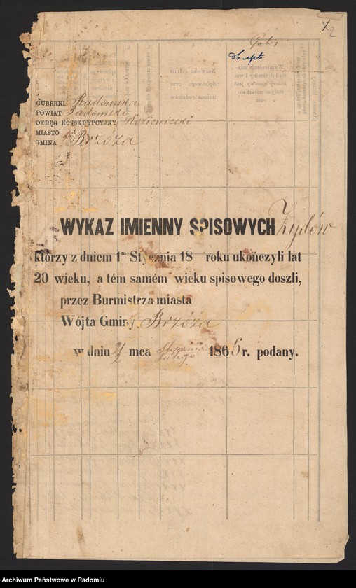 Obraz z jednostki "Okręg Kozienicki Żydzi 1865 rok"
