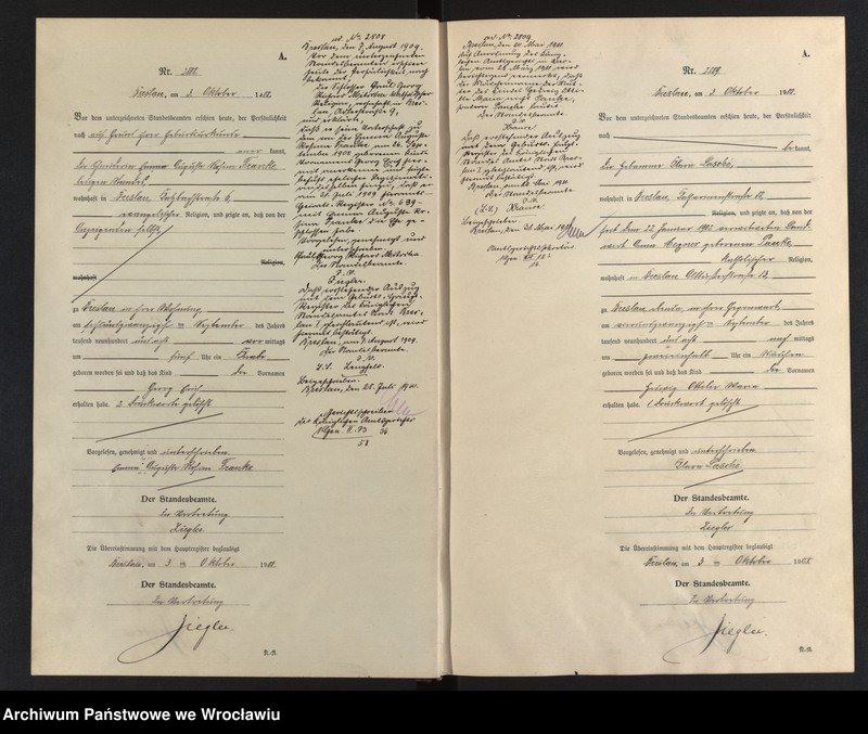 image.from.unit.number "Geburts-Neben-Register Breslau I 1908 Band 8"