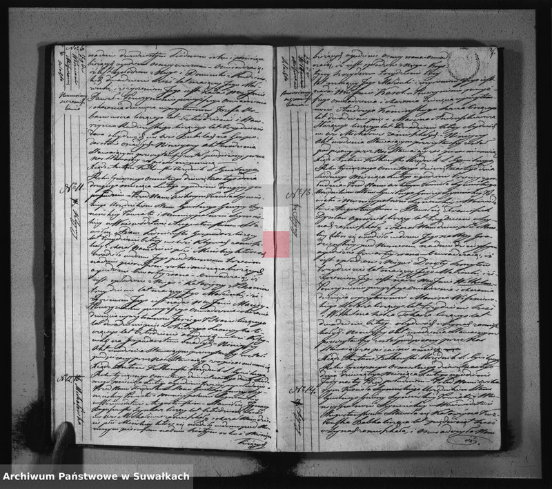 image.from.unit.number "Akta urodzonych stanu cywilnego gminy seyneńskiey od 1-go stycznia 1819 roku."