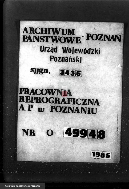 Obraz 1 z jednostki "Sprawa zmiany podziału użytkowania 1,00 ha gruntów leśnych w majątku Obory-Niniew powiaty koniński i kaliski"