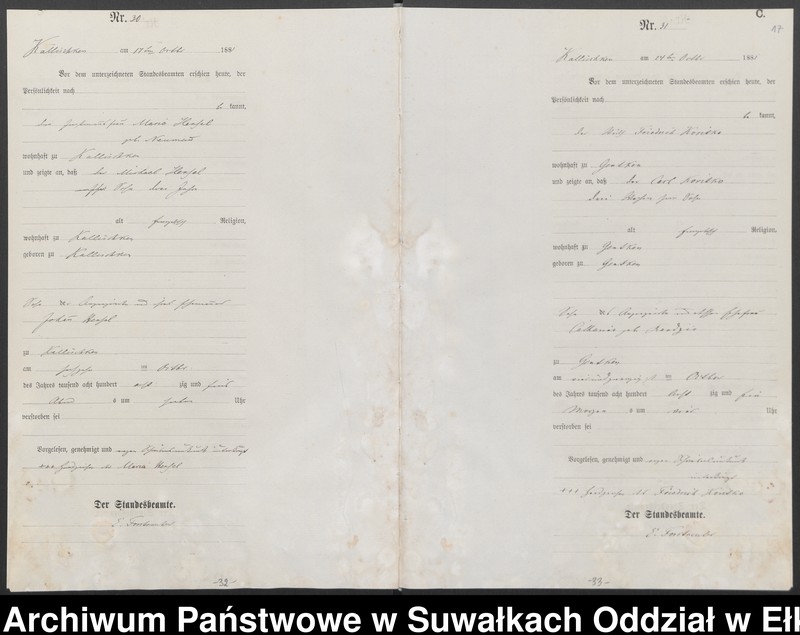image.from.unit.number "Sterbe-Haupt-Register des Königlich Preussischen Standes-Amtes Kallischken Kreis Johannisburg]"