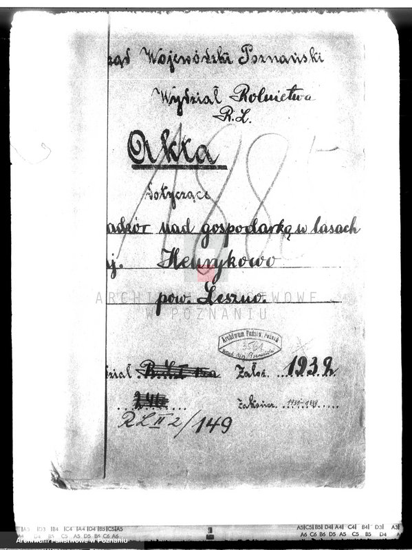 image.from.unit.number "Nadzór nad gospodarką w lasach majątku Henrykowo powiat leszczyński"