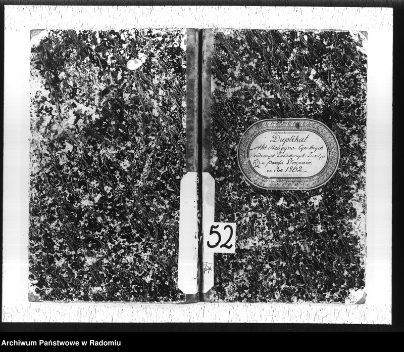 image.from.unit.number "Duplikat akt religijno cywilnych urodzonych, zaślubionych i zmarłych w parafii Głowaczów na rok 1862"