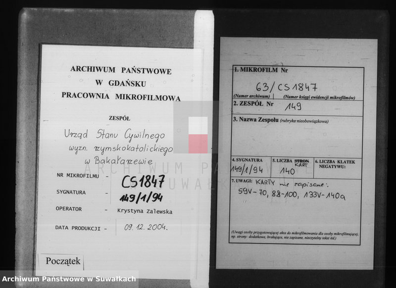 image.from.unit.number "[Księga urodzonych, zaślubionych i zmarłych wyznania rzymskokatolickiego parafii w Bakałarzewie]"