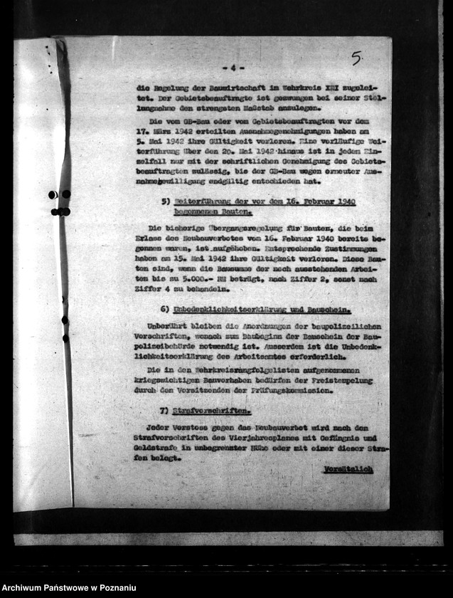 Obraz 9 z jednostki "Zakaz postawienia nowych budowli w okresie wojny"