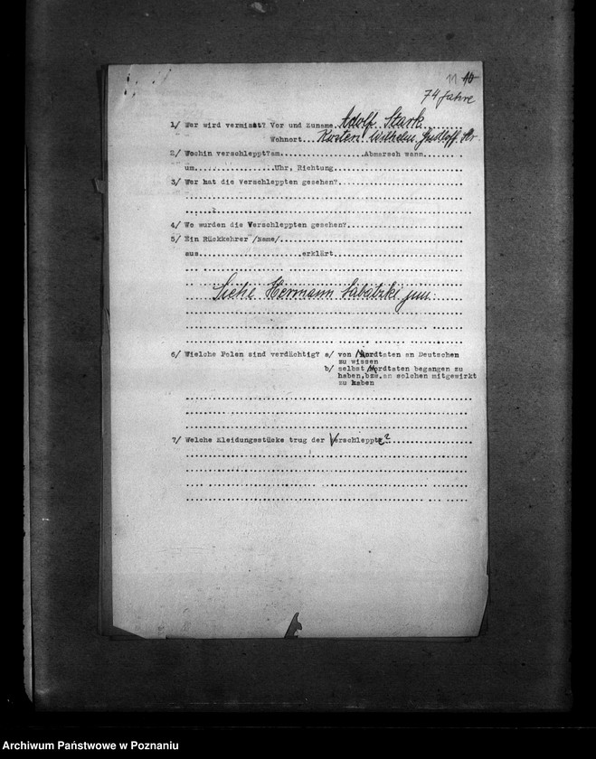 Obraz 15 z jednostki "Amtliche Meldungen Kreis Kosten (Kościan)"