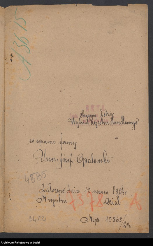 Obraz 2 z jednostki "Uszer- Józef Opatowski- drobna sprzedaż materiałów piśmiennych i galanterii"