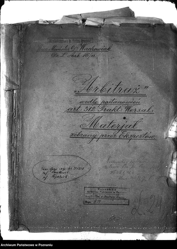 Obraz 4 z jednostki ""Arbitraż" [wedle postanowień artykuł 312 Trakt. Versalskiego materiał dot. ubezpieczeń społecznych zebrany przez ekspertów]."