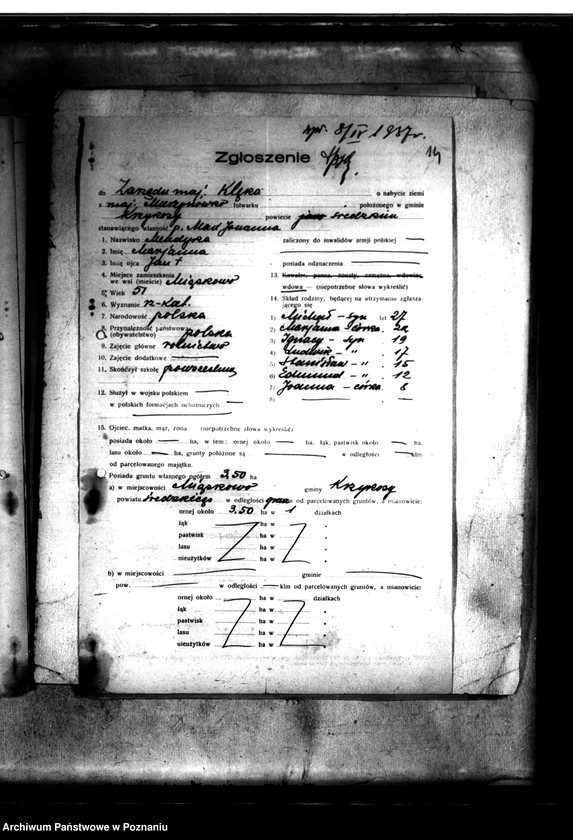 Obraz 19 z jednostki "/Parcelacje majątku Murzynówko powiat średzki/"