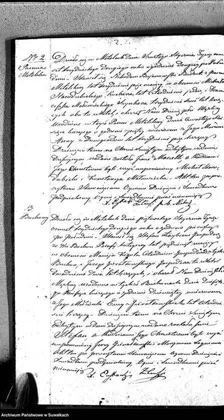 image.from.unit.number "Duplikat Aktów Urodzonych, Małżeństw i Umarłych Parafii Metelskiey z Roku 1832"