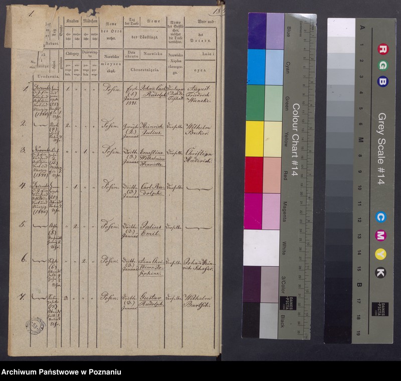 Obraz 3 z jednostki "[Akta urodzeń i chrztów, zgonów i pogrzebów, zapowiedzi i ślubów]"