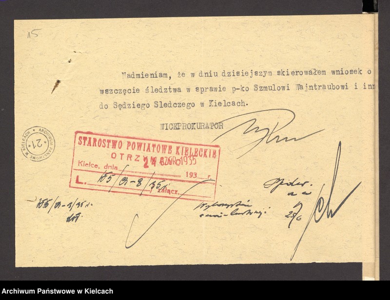 Obraz 17 z jednostki "[Odwołanie od wymiaru składki na rzecz gminy wyznaniowej żydowskiej w Bodzentynie]"